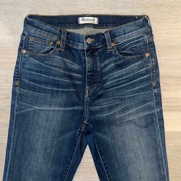 Madewell High Riser Skinny Jeans 29 dark classic wash like new stretchy - Picture 4 of 10